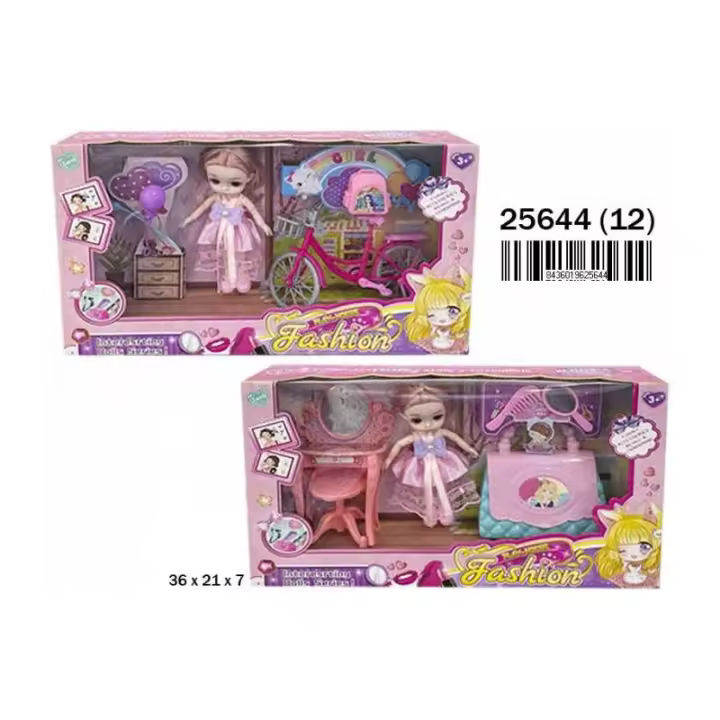 MUÑECA FASHION CON BICI O TOCADOR SURTIDOS 1 UNIDAD DE RAMA TRITTON - 1
