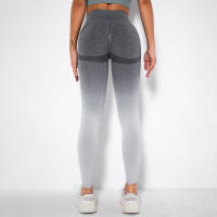 Leggings De Yoga Para Mujer Con Gradiente De Color Y Levantamiento De Glúteos Pantalones De Running Fitness Secado Rápido Talla True Leggings De Cintura Elástica De Nylon - details 26