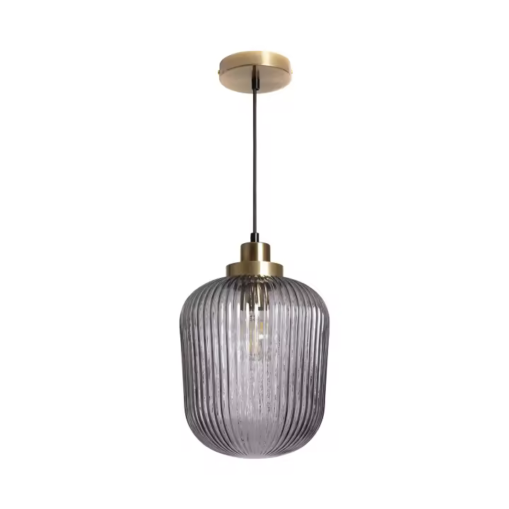 Ledkia Lámpara Colgante Metal y Cristal Windsor Dorado - 1