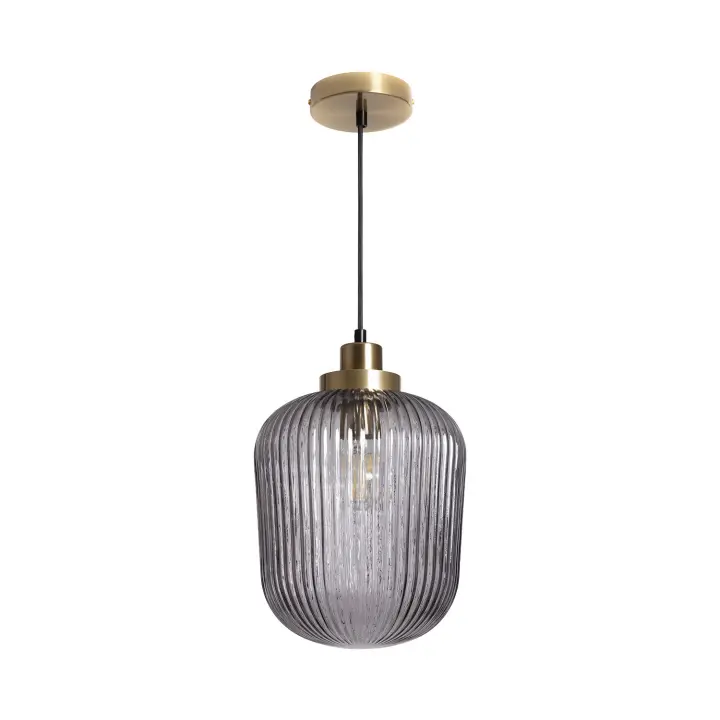 Ledkia Lámpara Colgante Metal y Cristal Windsor Dorado - 1