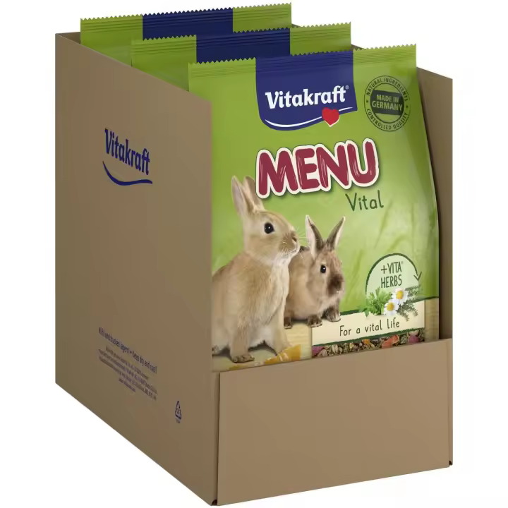 VITAKRAFT - Menu Vital Alimento completo para conejos  (Pack de 5x3kg) - 1