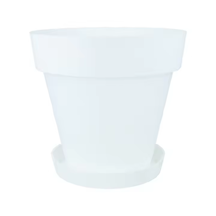 Plastiken - Maceta con Plato Blanca Tes 26x24 Cm - 1