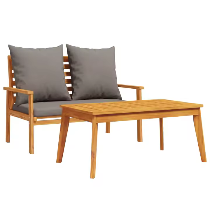 Conjunto de muebles de Jardín con muebles de madera maciza Acacia - 1