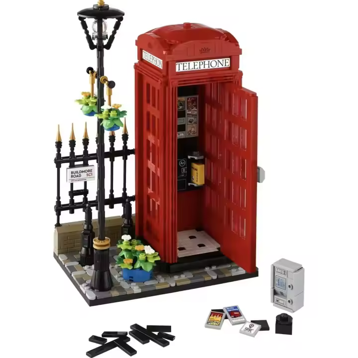 Bloques De Construcción De Teléfono Rojo De Londres Para Niños Juguete Educativo Serie De Edificios De La Calle Regalo De Navidad - 1