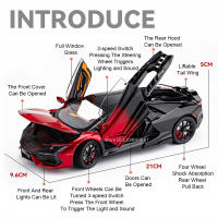 Coche De Acción a Escala 1:24 Revuelto De Aleación De Latón Con Luz Y Sonido Puertas Abiertas Coche Deportivo Para Colección Y Regalos Para Niños - details 2