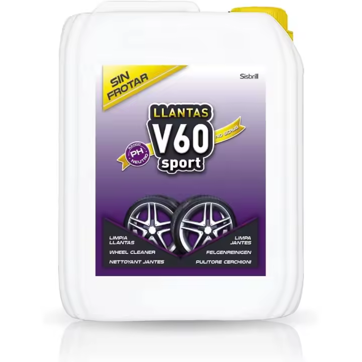 Sisbrill V60 Sport Limpia Llantas - Neutro y Seguro - Efecto Gecko Spray (5 Litros) - 1