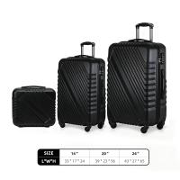 Juego de 3 Maletas Trolley Maleta, Maletas de Viaje Cabina ABS con Cierre de Combinación y 4 Ruedas Dobles 360. Maleta Rígida Resistente, Ligera con Interior Compartimentado DECODEKO - details 0