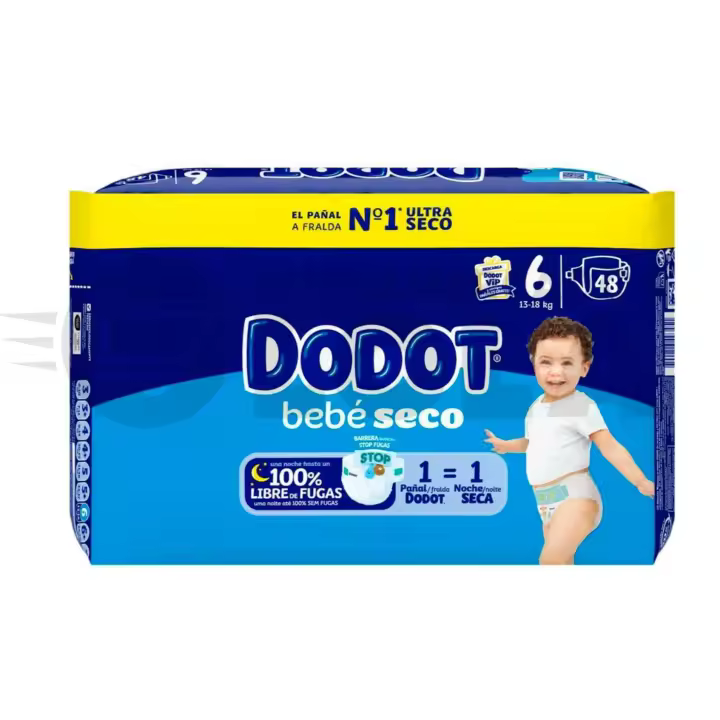 DODOT Pañal Bebé Seco Talla 6 - 48 unidades - 1