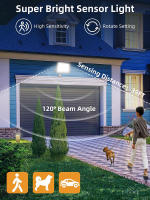 Proyector De Luz Exterior LED Con Sensor De Movimiento PIR 20W 30W 50W 100W 200W AC220V Impermeable Para Jardín Y Paisajismo - details 3