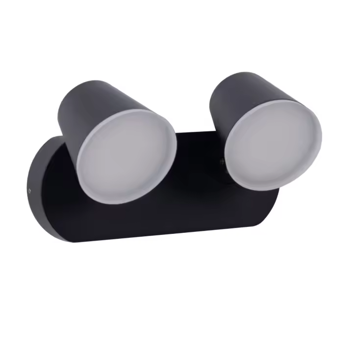 Barcelona LED Aplique de pared exterior doble "Tura" - 20,5W - Orientable - 3000K - IP54 - 1