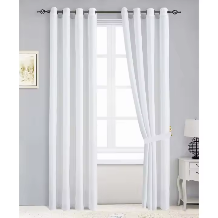 FARFALLAROSSA® | Cortinas Dormitorio 1 Piezas 140x260 CM Blackout Curtains con Ojales Cortinas Grises Opacas Cortinas para Habitacion Salon/Comedor - 1
