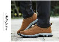 Zapatos De Senderismo Para Hombres Zapatillas De Montaña Botas De Escalada Respirables TPR Suela EVA Lona De Algodón Tamaño True Fit Para Otoño E Invierno - details 4