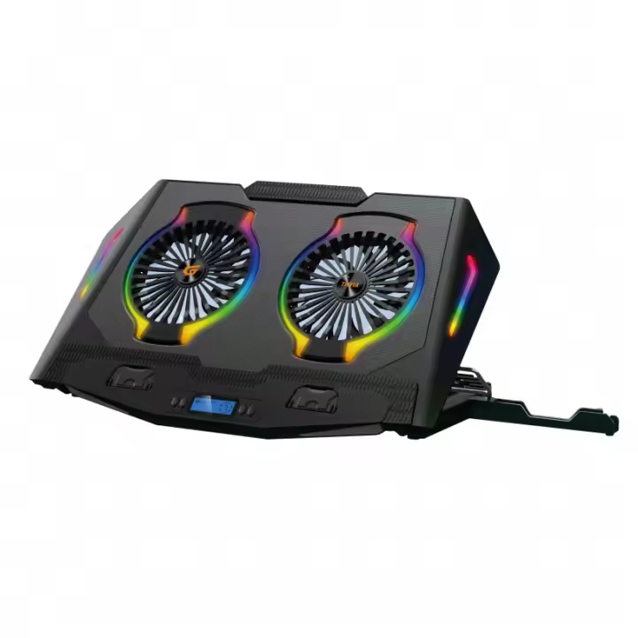 Conceptronic thyia ergo rgb cooling base 2x laptop fans up to 17" - 1