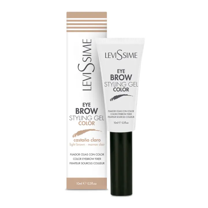 Levissime Eyebrow Styling Gel Color 10mL Light Brown Fijador Cejas con Color Castaño Claro - Gel Fijador de Cejas - 1