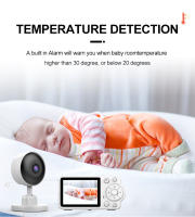 Monitor De Bebé Inalámbrico 2.8 Pulgadas Cámara De Seguridad Inteligente Con Visión Nocturna Audio Bidireccional Protección De Seguridad Monitoreo De Temperatura Alarma De Llorido De Bebé - details 6