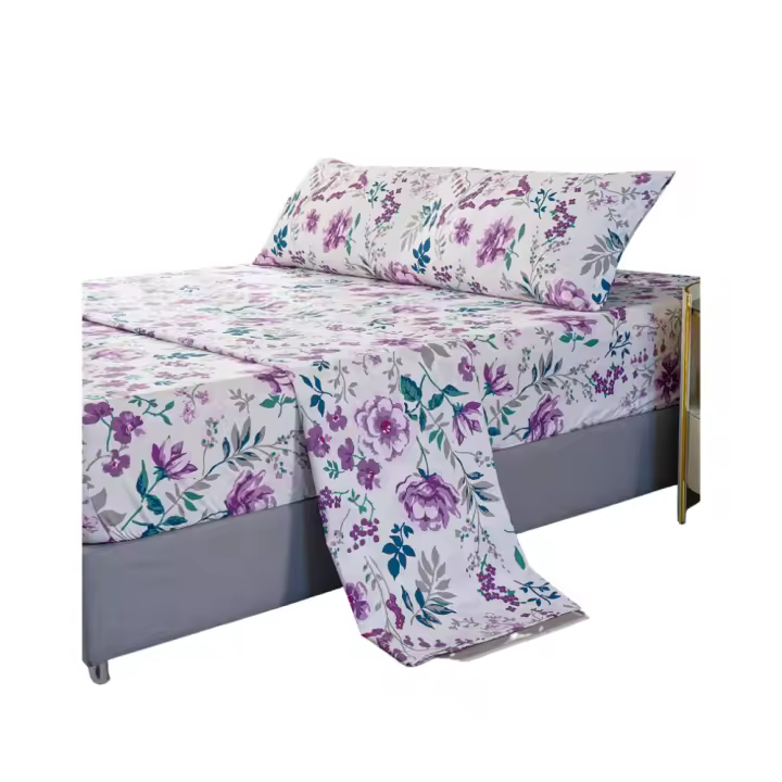 Juego de Sábana diseño unisex, estampado floral y hoja acabado de gran suavidad y no hacen bolas. Nueva colección 2025 de sábanas para camas de 90cm 105 cm 135cm 150 cm 180 cm 200cm - 1