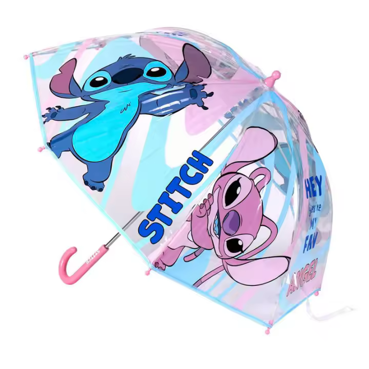 Kids Licensing Paraguas Infantil Forma de Campana Stitch de Colores Paraguas y Regalos Para Niños y Niñas Umbrella 45 cm Lilo & Stitch - 1