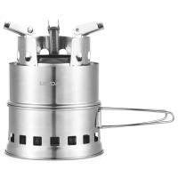 Estufa De Camping Portátil Para Sobrevivencia Quemando Madera Y Alcohol Para Excursiones Al Aire Libre Y BBQs Small Dual Fuel Camp Stove - details 14