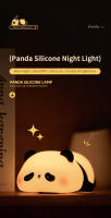 Lámpara Nocturna LED Recargable USB Con Diseño De Panda De Silicona Divertida Para Decoración De Escritorio Y Cama Regalo Para Niños Función De Timer - details 0