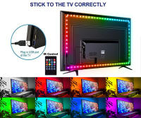 Tiras LED RGB USB 5V Dimmable Para Decoración De Habitaciones Y TV Luz De Fondo Con Sincronización Musical 5050 SMD 10mm - details 7