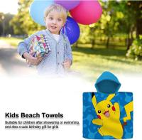 Poncho toalla niños de Pokémon Pikachu, Toalla de Playa Infantil  Pokémon Pikachu con Capucha Toalla de Baño Poncho Toalla Poncho para Niñas Niños de 2 a 8 años de 60cm x 60cm, 300gsm - details 0