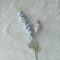Rama De Flores Artificiales Delphinio De Seda Con 2 Cucharas Para Decoración De Hogar Boda Hotel Flor Artificial Fleur Artificielle - details 5