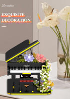 Set De Bloques De Construcción DIY Mini Piano Y Violín Con LED Modelos De Flor Eterna Y Catarata Juguetes Para Niños Regalo De Cumpleaños - details 1