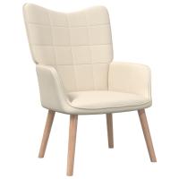 vidaXL Sillón de relax con reposapiés de tela Gris claro, Gris oscuro, Crema Sillon Dormitorio Sillon Comodos Silla Relax Sillón Sofá - details 2