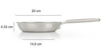ARCOS Samoa Inox - Set 3 Sartenes Acero Inoxidable (20 / 26 / 30 cm) - Sin Antiadherente - Mango de Inox - Base Inducción - details 1