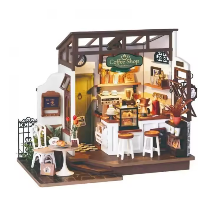 Maqueta cafetería en miniatura DIY premium 3D DG162 ROBOTIME - 1