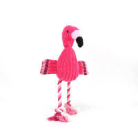 Juguete De Masticar Para Perros Pequeños En Peluche De Flamenco Sonido Squeaky Interactivo Para Chihuahua Yorkshire Bulldog Pug Corgi - details 5