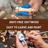 Kit De Bloques De Madera Para Grabado De Basswood 18 Piezas Bloques De Madera Para Grabado Y Afeitar Herramientas DIY De Artesanía - details 4