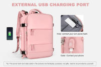 Mochila De Viaje Para Mujer Wizzair Cabin 40x30x20 Capacidad Grande Impermeable Casual Bolsa Suitcase Para Portátil - details 3