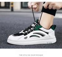 Zapatos De Hombre Primavera Verano Algodón Transpirable Casual Plataforma Bajo Blanco Moda 2024 Zapatillas De Cuero Artificial Talla Verdadera - details 13
