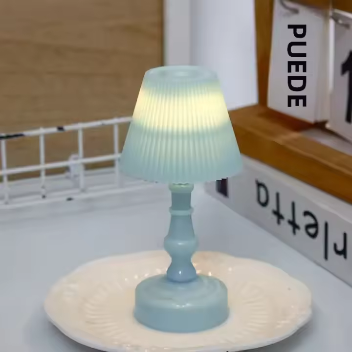 Lámpara De Mesa LED Con Botón De Flor Plegable Para Decoración Moderna Simple Luz Nocturna Para Dormitorio Y Comedor Fuente De Alimentación Con Batería Incluida - 1