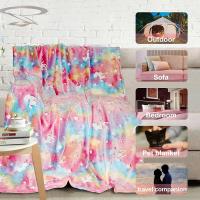 Manta De Ternura Luminosa Con Unicornio Y Dinosaurio Para Niñas Y Niños Manta De Punto De Poliéster/Celulosa Suave Y Cálida Con Diseño De Árbol De Navidad Que Brilla En La Oscuridad - details 3