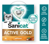 SANICAT BENTONITA AGLOMERANTE CLUMPING AROMA ACTIVE GOLD 6 LT - details 2