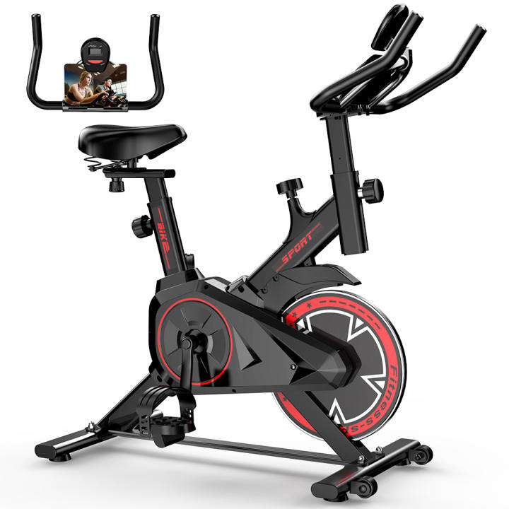 Bicicleta Estática QK101 Spinning con Pantalla LCD y Soporte iPad