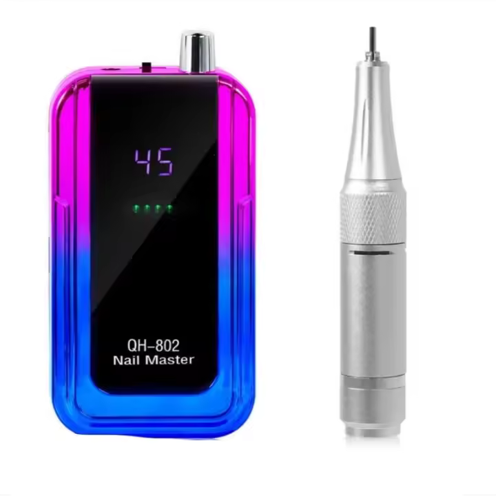 Máquina De Uñas Eléctrica Recargable 45000RPM Con Conector USB Set De Perforadora Para Manicura Borrador De Esmalte Bajo Ruido - 1
