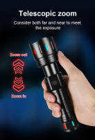 Linterna Táctica LED Recargable De Potencia Máxima 1000000LM Con Lente Zoom Ajustable 800W Luz De 3000m Para Caza Pesca Y Emergencias - details 7
