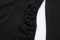 Vestido Largo Elegante De Mujer Otoño 2025 Cuello Redondo Brillo Seda Manga Larga Slim Wrap Abertura En La Cadera Estilo Básico - details 9
