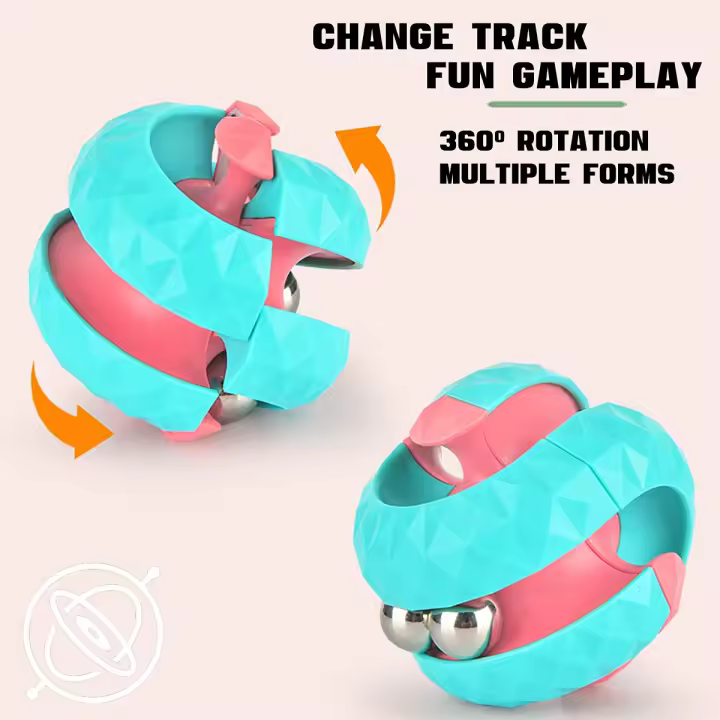Laberinto de bolas con forma de Cubo giratorio, juguetes para aliviar la Ansiedad y el estrés, giroscope with TIP de Dedo, juegos Educativos Interactivos para niños y adultos. - 1