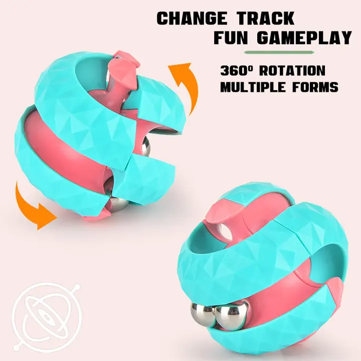 Laberinto de bolas con forma de Cubo giratorio, juguetes para aliviar la Ansiedad y el estrés, giroscope with TIP de Dedo, juegos Educativos Interactivos para niños y adultos. - 1
