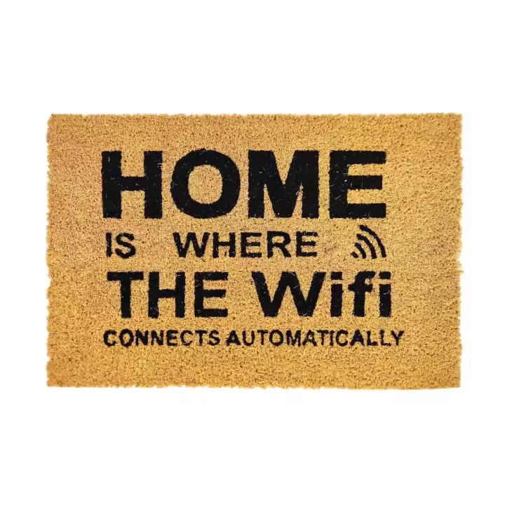 NQT Felpudo Coco Entrada Casa de Fibra Coco Natural 60x40cm - Alfombra para Puerta Antideslizante Resistente Interior y Exterior - 1