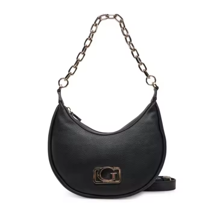 Bolso Guess Circle de hombro negro medialuna para mujer - 1