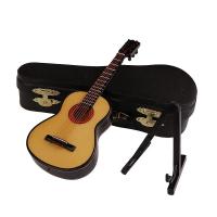 Guitarra Clásica Miniatura De Madera Instrumento Musical Decoración Para Dormitorio Y Sala De Estar Regalo Elegante Retro - details 6