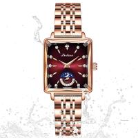 Reloj Elegante Para Mujer Resistente Al Agua 30M Con Calendario Y Fecha De Strass En Acero Inoxidable Correa De Reloj Cuarzo Blanco Regalo - details 5