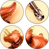 8 piezas de globos de aluminio de dinosaurio 3D, decoraciones para fiestas de cumpleaños de dinosaurios, decoraciones para fiestas en la jungla - details 3