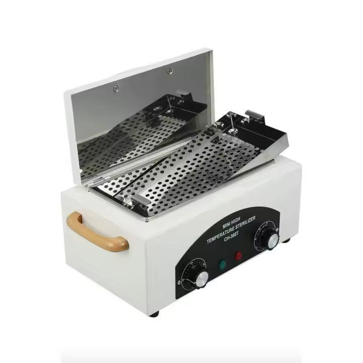 ESTERILIZADOR DE ALTA TEMPERATURA CON TANQUE DE ACERO INOXIDABLE EXTRAIBLE PARA HERRAMIENTAS DE UÑAS,DENTAL,PINZAS,TIJERAS,MANICURA,PEDICURA ,PELUQUERIA Y ESTETICA - 1
