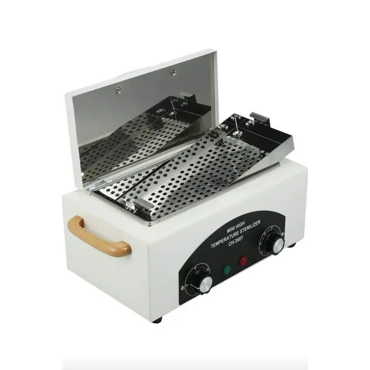 ESTERILIZADOR DE ALTA TEMPERATURA CON TANQUE DE ACERO INOXIDABLE EXTRAIBLE PARA HERRAMIENTAS DE UÑAS,DENTAL,PINZAS,TIJERAS,MANICURA,PEDICURA ,PELUQUERIA Y ESTETICA - 1